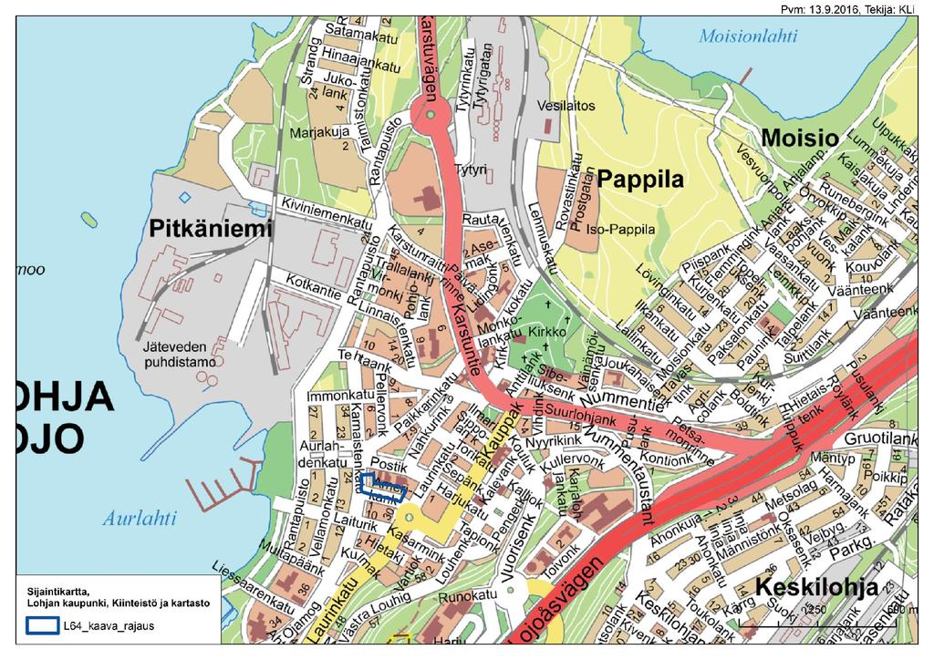 SELVITYS SUUNNITTELUALUEEN OLOISTA YMPÄRISTÖTOIMEN KAAVOITUKSEN YHTEYSTIEDOT Lohjan kaupunki Ympäristötoimi/ Kaavoitus PL 71, 08101 Lohja p.