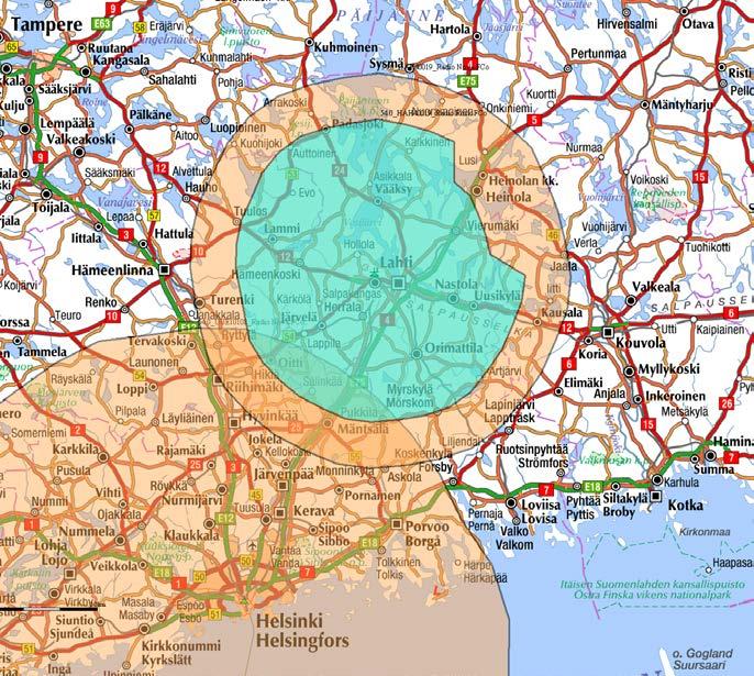 Helsinki - Lahti tilanne 102,4MHz (Muutokset näkyvät em.