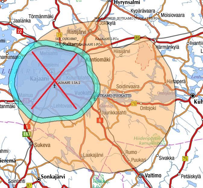 PÄÄLLEKKÄISET PEITTOALUEET, SAMA OHJELMASISÄLTÖ (2/3) Nykytilanne: Kevyt Kanava ( Kajaani): Aito Hitti Kajaani