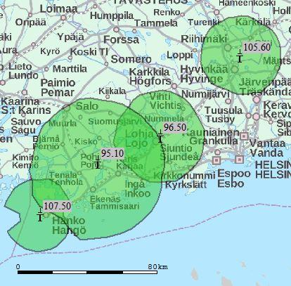 Uusimaa Lohja (nyk. Iskelmä) Porvoo (nyk. Radio Foni) Porvoo 2 (nyk. Finest FM) Hanko 107.