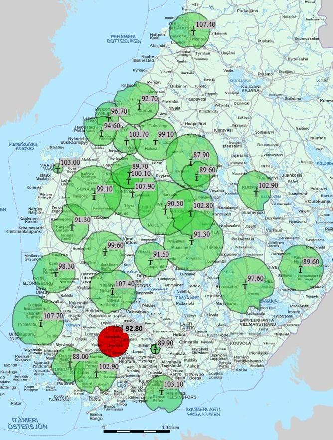 Uusi TK c (59 % väestöpeitto) Yhdistetty alueelliset- ja paikalliset kokonaisuudet (nyk.