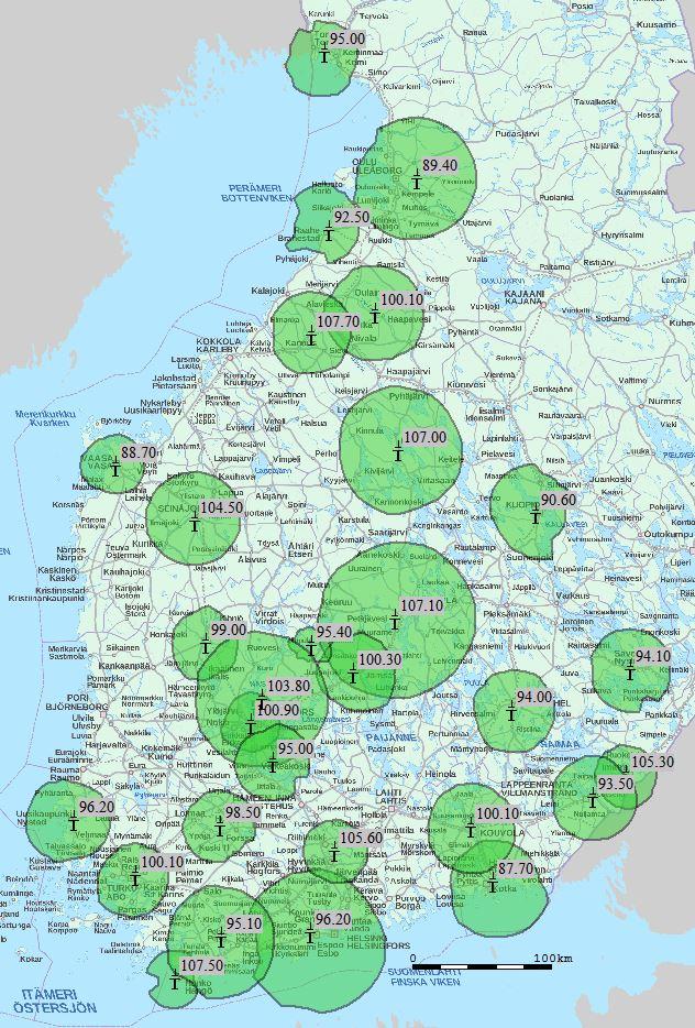 Uusi TK e (70 % väestöpeitto) Yhdistetty alueelliset- ja paikalliset kokonaisuudet (nyk.