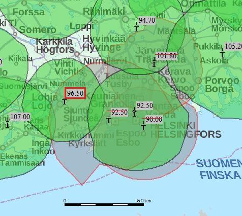 0 Joensuu 101.9 Rovaniemi 105.1 Jyväskylä 101.0 Salo 107.7 Jämsä 89.6 Sotkamo 94.8 Järvenpää 101.8 Sysmä 89.1 Kaarina 102.4 Tammela 90.1 Kokkola 99.