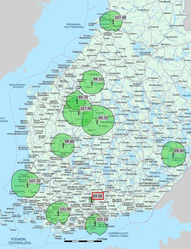 Osa uutta kokonaisuutta TK c Taajuuskokonaisuus 14 (nyk. Järviradio) Kunta Taajuus Alajärvi 107.9 Helsinki 103.1 Lestijärvi 99.