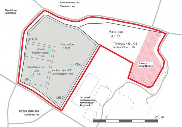 murskaus Asfaltin valmistus Kohonneita haitta-ainepitoisuuksia sisältävän maaaineksen vastaanotto ja loppusijoitus Maankaatopaikka toiminnan arvioidaan kestävän noin 5 vuotta.