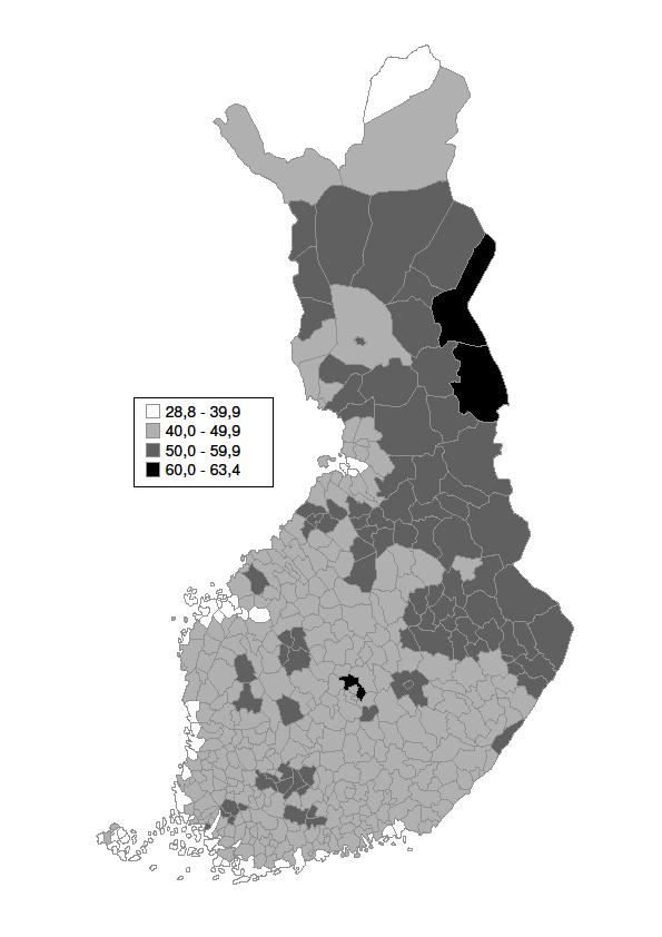 Sadannan vajaus kylvöstä tähkälletuloon MTT:n