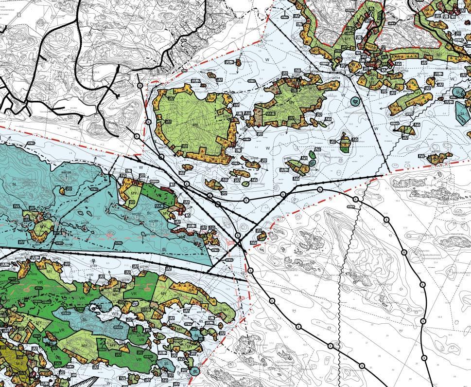 Kaavaehdotuksessa on kaava-alueelle merkitty maakaasun runkoputkea osoittava merkintä.