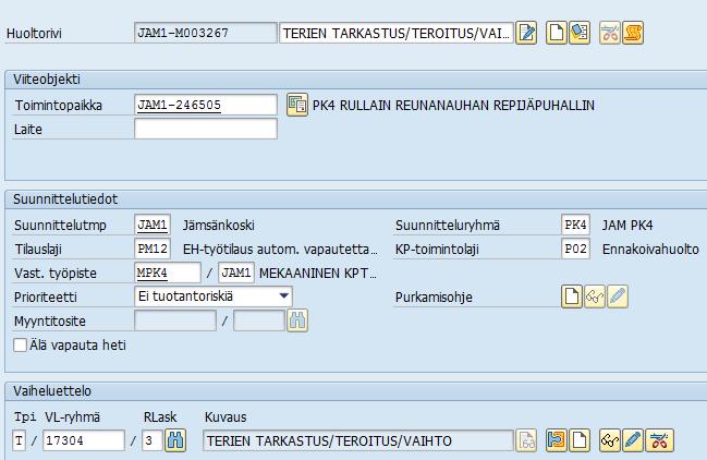 40 7 ENNAKKOHUOLTO-OHJEET Opinnäytetyön tavoitteena on tarkastella aikaisempia ennakkohuolto-ohjeita ja tarpeen mukaan luoda uudet tai muokata jo olemassa olevia ohjeita.