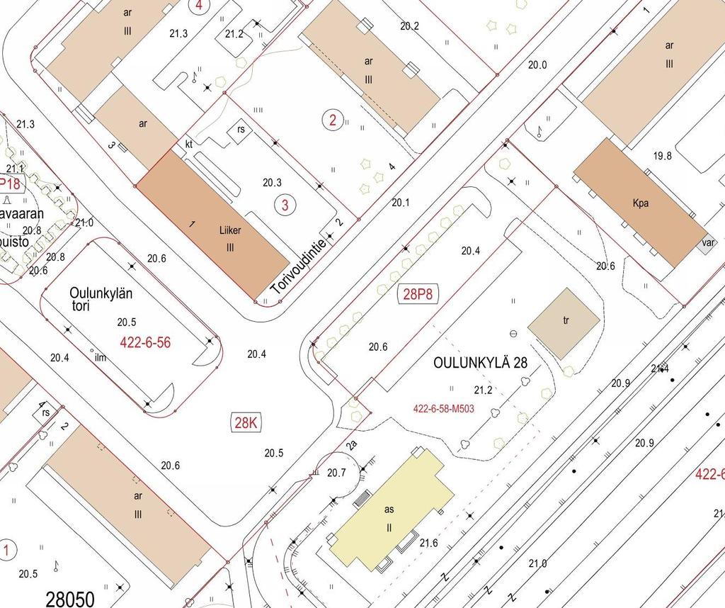 Oulunkyläntori 1 ja vanha asema Uusi rakennus muodostaisi päätteen Torivoudintielle. Tonttiin katualuetta ja pysäköintitontin osa. Kerrosalaa tontilla olisi n. 4 000-5 000 k-m2 eli asuntoja n.