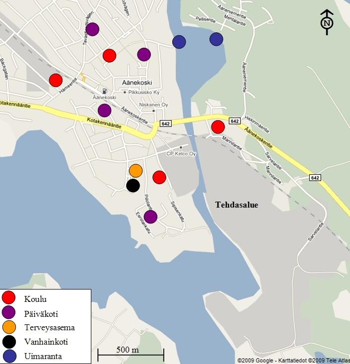 YVA-ohjelma 3.12.2009 Lähimmät asuintalot sijaitsevat tehdasalueen välittömässä läheisyydessä koillisessa, rautatieaseman vieressä, sekä lännessä Piilolanniemessä.