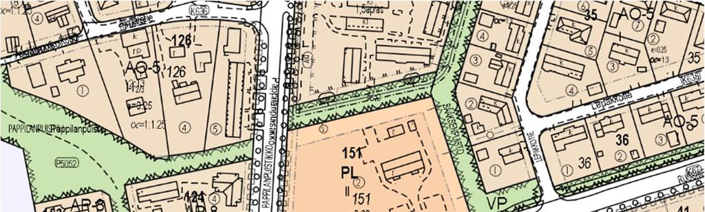 ASEMAKAAVA Suunnittelualueella on voimassa asemakaava 609 1573 (KV 1.7.2011), jonka mukaan suunnittelualue on lähipalvelurakennusten korttelialuetta (PL).
