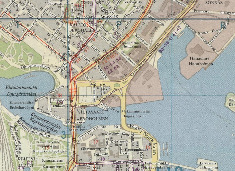 LUONNOS 10 (42) Kartta vuodelta 1962 Merihaan alue toimi 60-luvulle asti Oy Wärtsilä Ab:n tehdas- ja konepaja-alueena. Alueen osti Helsingin Haka.