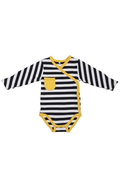 POKKO BOY S T-SHIRT STRIPE & YELLOW Art no. 601-82 POKKO BOY S LONG SLEEVE T-SHIRT STRIPE & YELLOW Art no.