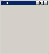 Esimerkkikoodin tuottama tulos Kun esimerkin 1 koodi suoritetaan, saadaan tuloksena käyttöliittymäikkuna: Kuva 1: pelkkä pääikkuna (Windows XP) Kyseessä on tosin niin yksinkertainen käyttöliittymä,