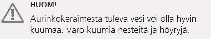 1. Liitä aurinkopiirin putket liitäntöihin. Huomio tukiholkkien oikea asennus. 2. Liitä paisuntasäiliöstä tuleva putki liitäntään 8.