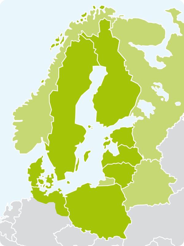 Interreg V B BSR Itämeren alue Ohjelma-alue, kaikki Itämeren maat FOKUS makroalueen ratkaisut perustuen hyvin perusteltuun win-win tai täydentävään yhteistyöhön pohjalla hyväksytyt EU:n ja Itämeren