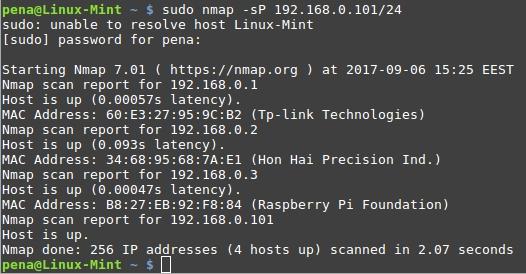 Asenna pöytäkoneeseen nmap-ohjelma: sudo apt install nmap Nmap, "Network Mapper" https://nmap.