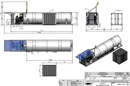 LNG Pressure Build up Unit (PBU) 6. LNG dispenser for trucks including filling hoses and nozzles. 7. Station vent system 8.