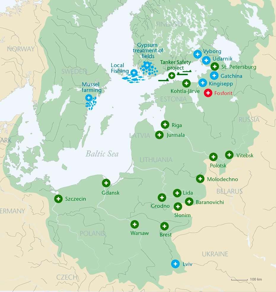 VAHVA NÄYTTÖ 18 valmista projektia yli 2 500 fosforitonnin vähenemä Itämeren vuosikuormassa (20%