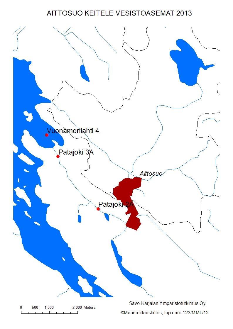 Savo-Karjalan Ympäristötutkimus Oy AITTOSUO (KEITELE) 2016 Sijainti Aittosuo sijaitsee Vuoksen vesistöalueen Rautalammin reitin valuma-alueella ja siellä Nilakan lähialueella (vesistöalue 14.