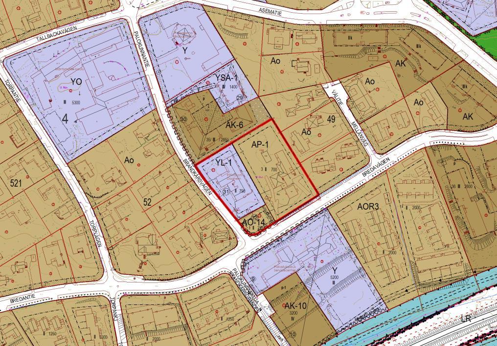 Osa korttelia 49, Bredantie 15 17, Ak 217 16.1.2018 3(17) 1.2.4 Asemakaava tehostettavana/tiivistettävänä kehittämiskohteena.