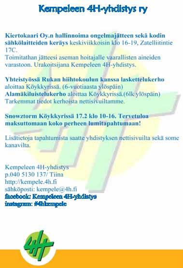 Käsityökerho parittomilla viikoilla perjantaina klo 10-12. Senior Shop ti 20.3. klo 11-14, liikkuva myymälä, josta löytyy naisten ja miesten vaatteita, maksu käteisellä tai pankkikortilla.