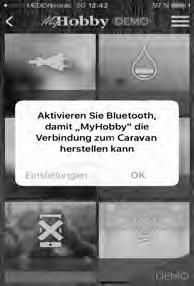 luomiseksi molemmissa komponenteissa on aktivoitava Bluetooth-toiminto. Jotta voit käyttää sovellustoimintoja, sovellus pyytää sinua siksi aktivoimaan Bluetoothin (kuva 8). 1.