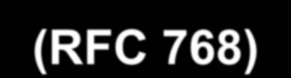 UDP (User Datagram Protocol) (RFC 768) Yhteydetön KJ ei pidä tallessa mitään sovellusten väliseen keskusteluun liittyvää.