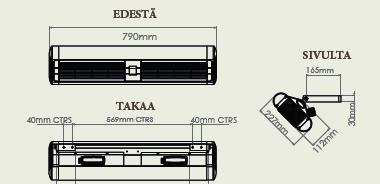 valkoinen 8110919 musta 8110921 hopea 8110920 LÄMMITYSALA TANMON30 Teho (W) 2 x 1500 (3000)