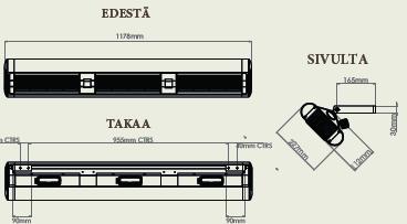 valkoinen 8110922 musta 8110924 hopea 8110923 LÄMMITYSALA TANMON45 Teho (W) 3 x 1500 (4500) Virta /