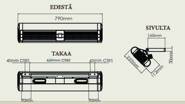 6 20m 2 valkoinen 8110910 musta 8110912 hopea 8110911 l TANSOR40 Teho (W) 2 X 2000 (4000)