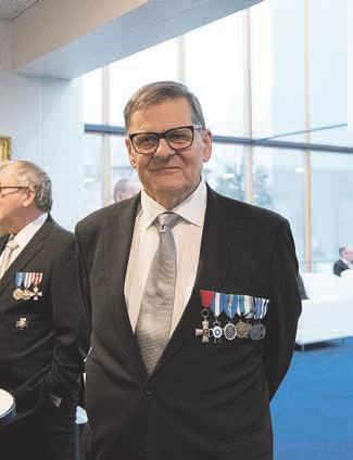 Kymenlaakson Reserviläispiirin edellinen puheenjohtaja Pentti Kivi.