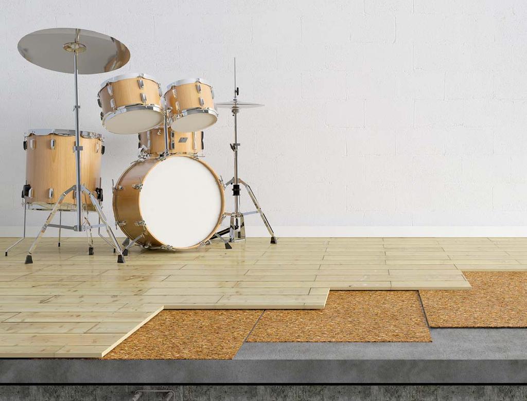 Parhaan lopputuloksen saavutat Wicanders-tarvikkeilla Alusmateriaalit Lisättyä mukavuutta ja eristävyyttä Wicanders Acousticork-