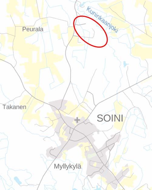 1. PERUS JA TUNNISTETIEDOT 2 1.1 ALUEEN SIJAINTI Suunnittelualueen koko on n. 47,7 ha ja se sijaitsee n.