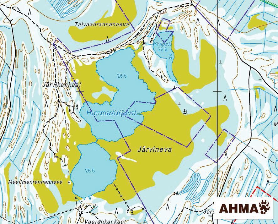 4 Tuulikolmio Oy Siikajoen linnustoselvitys Liite 5 3.2 Hummastinjärvet Hummastinjärvien kokonaisuus muodostuu kolmesta pienestä järvestä (lammesta), Hummastinjärvet isompi ja pienempi sekä Kivijärvi.