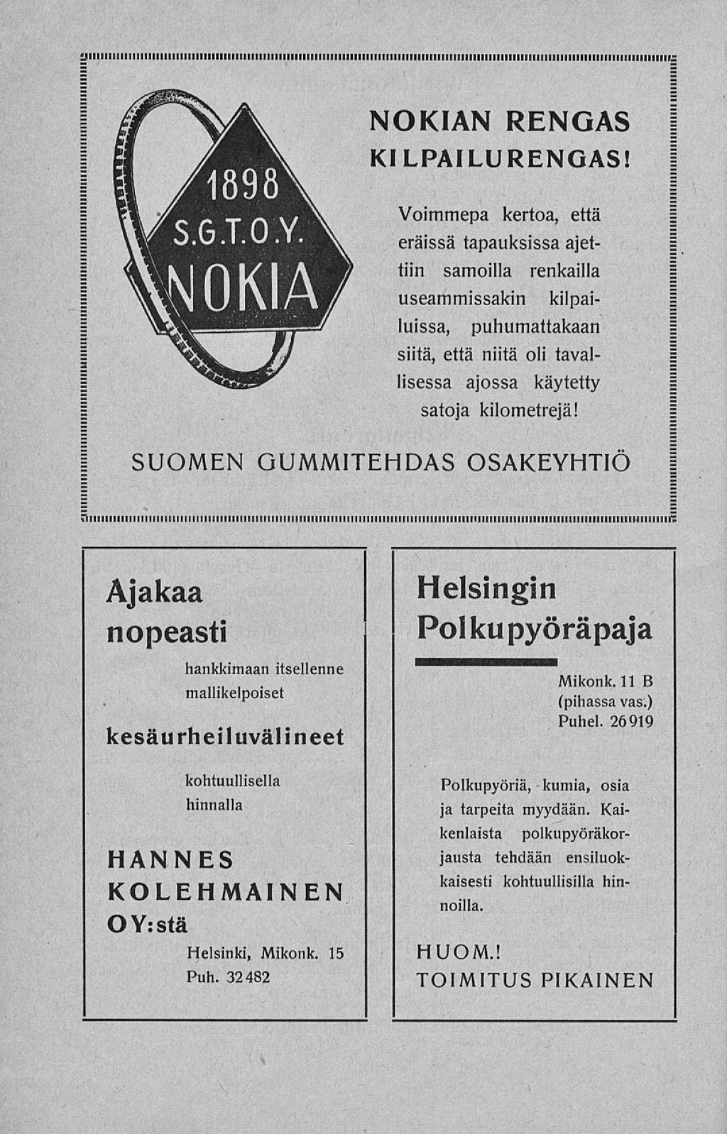 NOKIAN RENGAS KILPAILURENGAS!