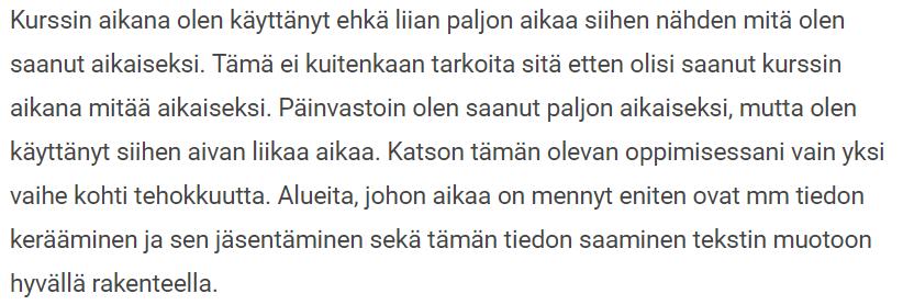 Reflektio, alkusyksy 2017 Tärkeä osa-alue ja taito yliopisto-opiskelussa!