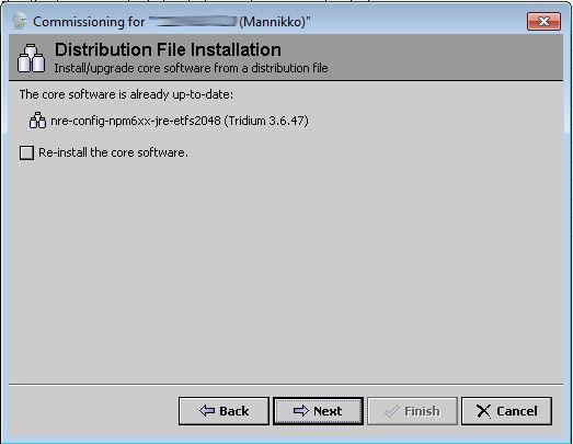 23 KUVIO 20: Distribution File Installation Distribution File Installation vaiheen jälkeen voidaan muuttaa