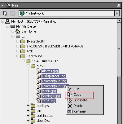 KUVIO 30: Corel Designer X5 -ohjelmisto Corelilla tehdyt sivut tallennettiin.