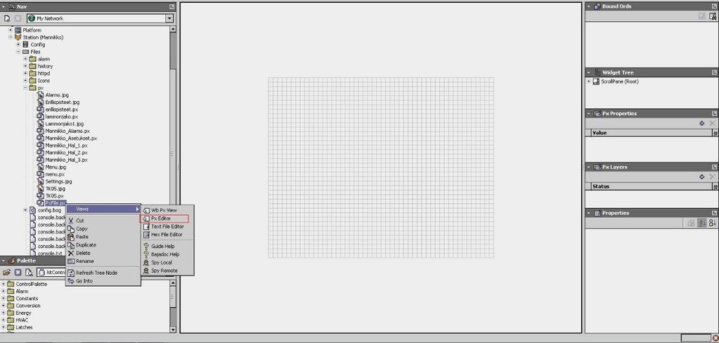 32 Luotu PxFile.px tiedosto avataan PxEditor ohjelmalla (Kuvio 35).