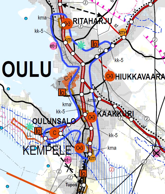 FCG SUUNNITTELU JA TEKNIIKKA OY Loppuraportti 55 (82) arvioidun tilaa vaativan erikoiskaupan liiketilatarpeen (noin 21 000 k-m 2 ).