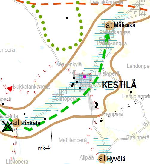 Maakuntakaavoissa Kestilä kuuluu maaseudun kehittämisen kohdealueeseen Siikajokilaakso (mk-4). Suunnittelualueella on lounais-kaakko-suuntainen tärkeä pohjavesialue (Maksinharju ja Isokangas).