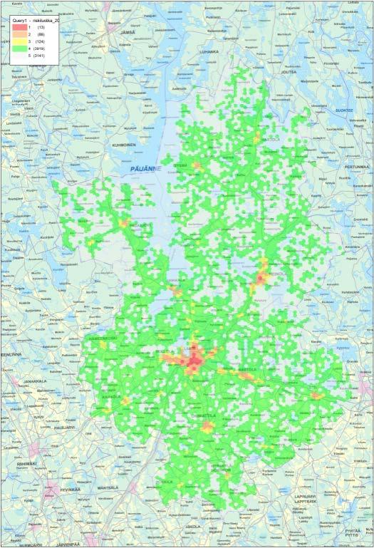 9 Kuva 1. Päijät-Hämeen ensihoidon palvelutasopäätöksen riskialuekartoitus (PHHYKY 2017). Terveydenhuoltolain 39 mukaan (30.12.