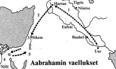 Suomen Tunnustuksellinen PYHÄKOULUMATERIAALI 3(7) Harran, Luoteis-Mesopotamiassa, oli kukoistava kaupunki itää ja länttä yhdistävän kauppatien varrella. Uurin tavoin se oli kuun palvontapaikka.