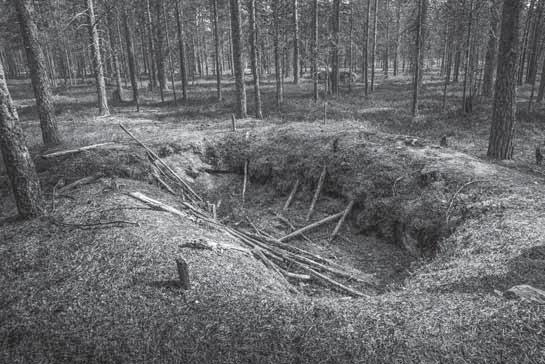 Wald-Stellung -linjan korsun jäänteet Keminkorkialla. Kuva: Jukka Suvilehto, LMM.