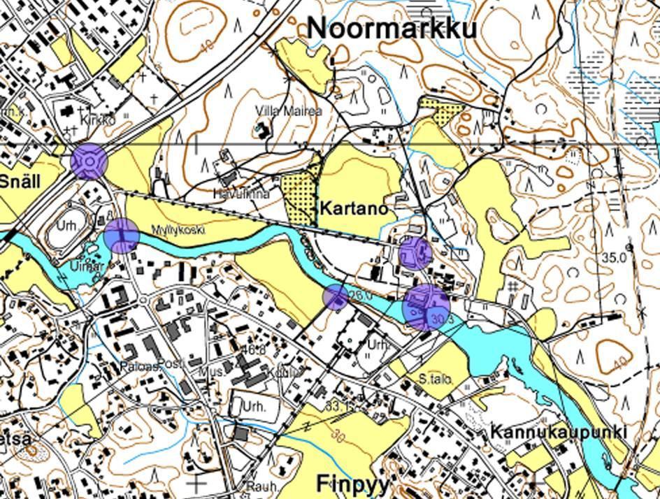 20 5. Kyläjärven rannan tuntumassa, Noormarkun kartanon koillispuolella sijaitseva lehto on käenkaali-mesiangervotyypin lehto, joka on luokiteltu vaarantuneeksi uhanalaiseksi luontotyypiksi.