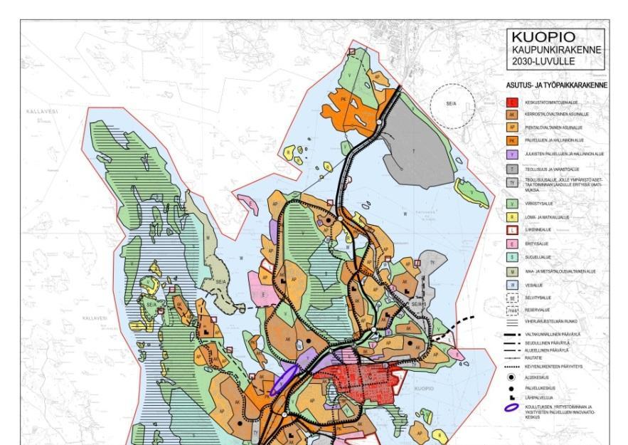 KAUPUNKIRAKENTEEN TAVOITTEET Suunnittelussa pyritään taloudelliseen ja tehokkaaseen nykyistä rakennetta täydentävään