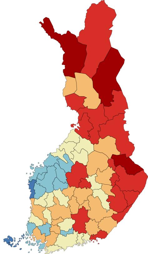 Onnellisia ihmisiä Työllisyystilanne maan kärkitasoa jo 10 vuoden ajan Korkea