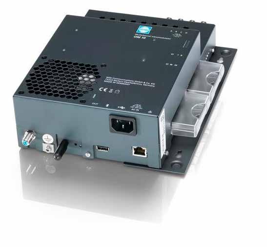 VAHVISTIMET WISI OM100646 Micro Headend Transmodulaattori 6x DVB-S/S2 6x COFDM +4 CI Ominaisuudet: - sisään 6 DVB-S/S2 -transponderia - ulos 6 DVB-T -kanavanippua - 4 CI-moduulipaikkaa -