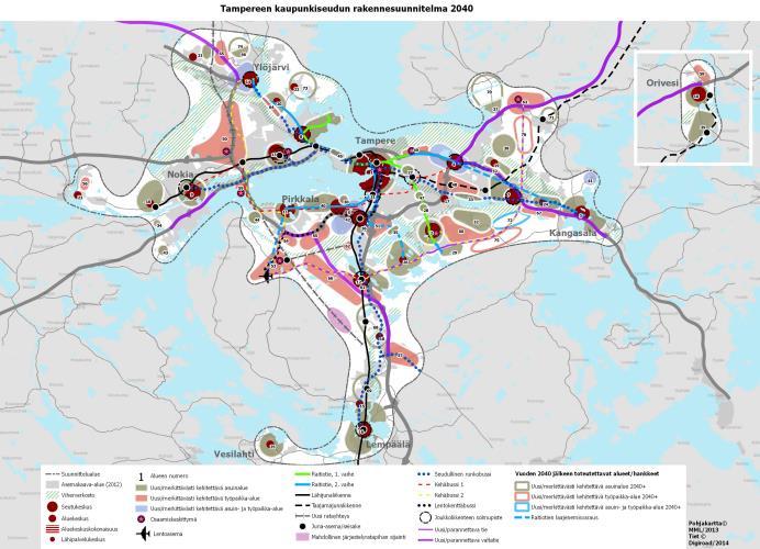 Rakennesuunnitelma 2040 ja MAL-sopimus Kuntayhteistyötä ohjaa strategian lisäksi kaupunkiseudun valtuustojen 2015 hyväksymä Rakennesuunnitelma 2040.